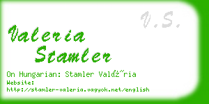 valeria stamler business card